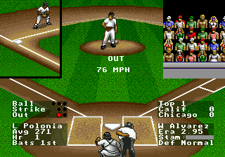 R.B.I. Baseball 94 (USA, Europe) In game screenshot